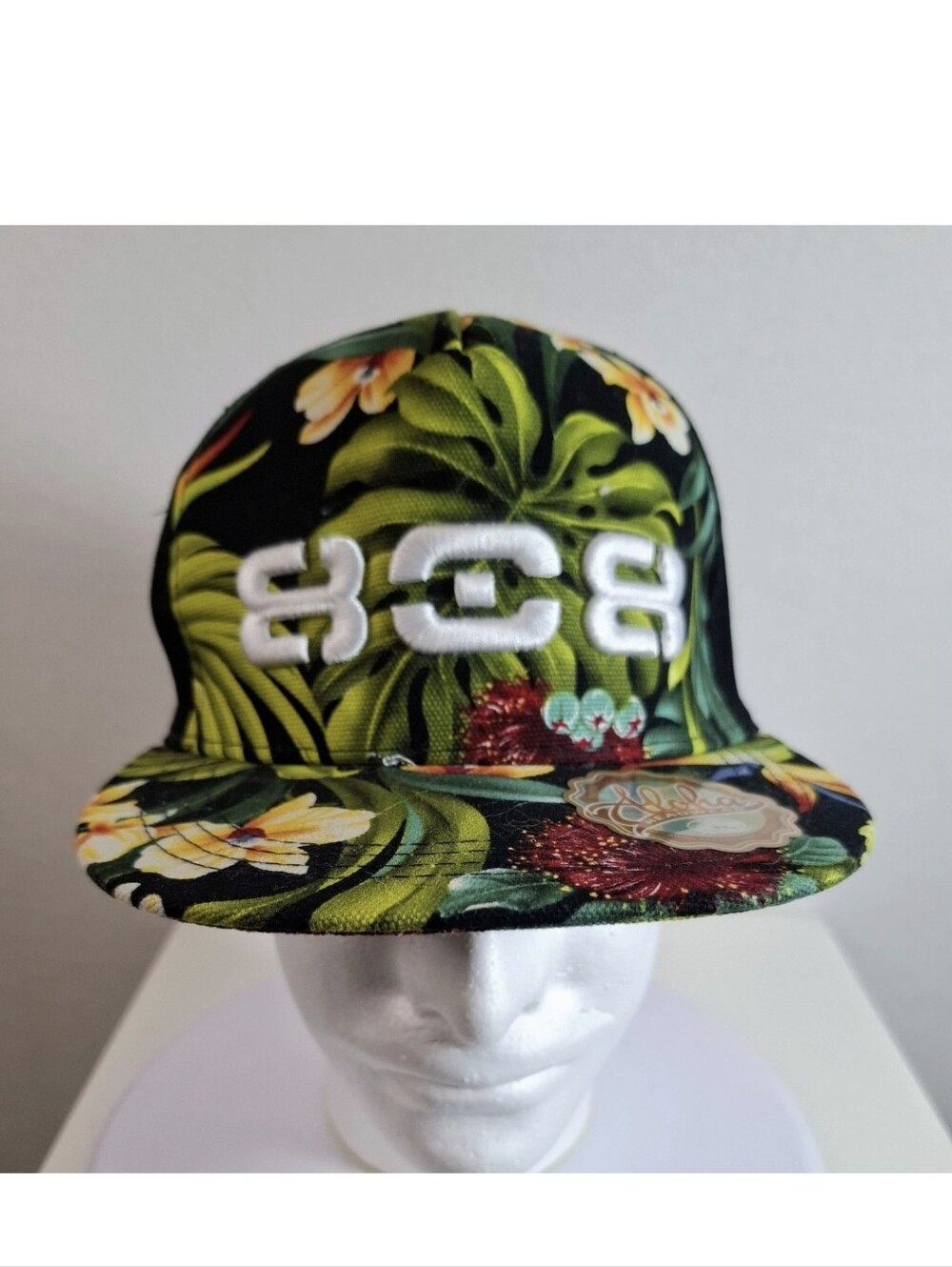808 Aloha Hat Mens Adjustable Tropical Flowers NWOT